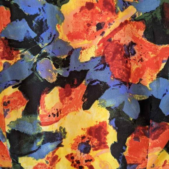 Semiformal Floral Cap Sleeve Fall Dress - Picture 2 of 7